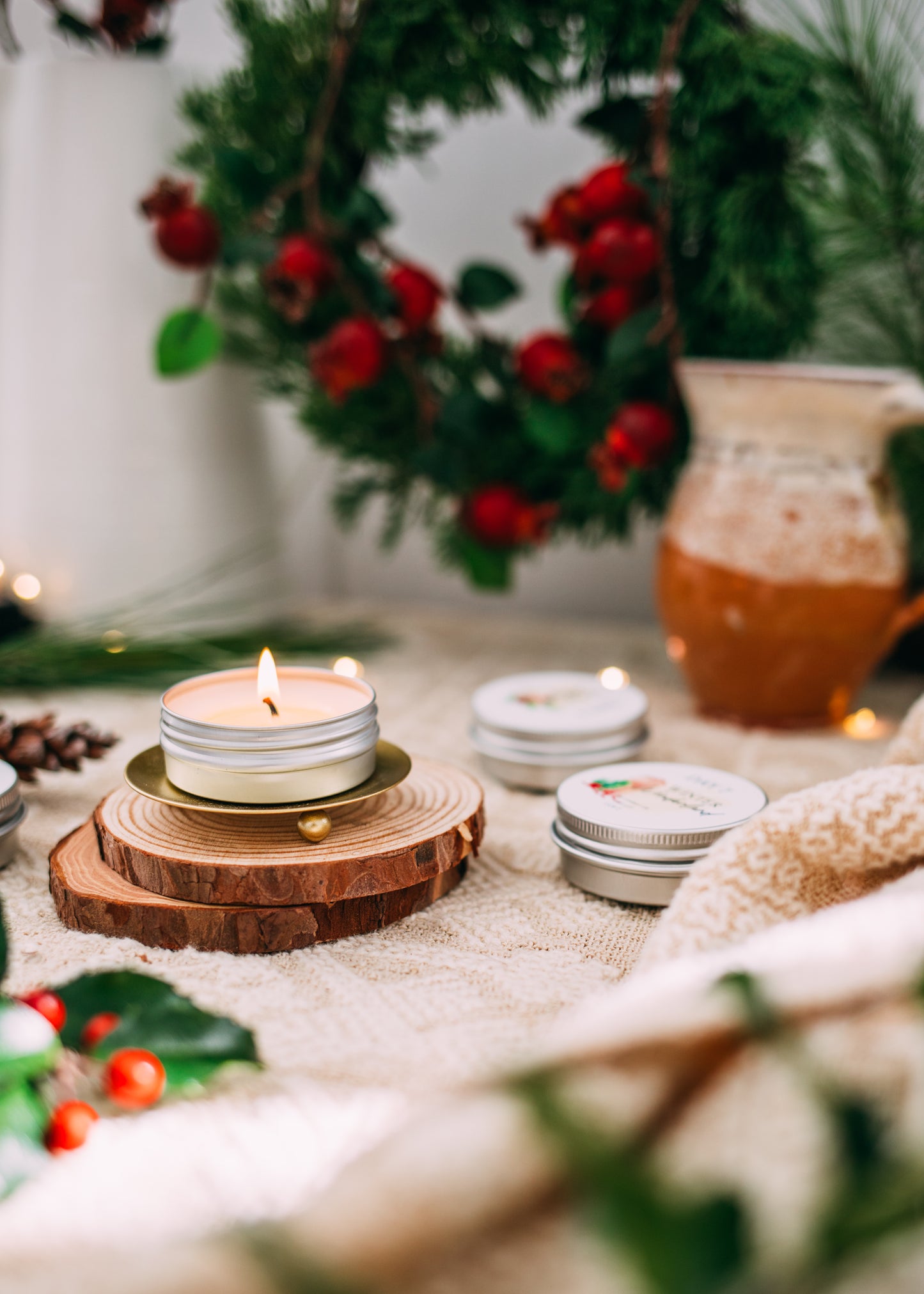 12 Days of Aromatic Bliss | Christmas Advent Essential Oil Mica Infused Advent Calendar Candle Set | 100% Essential Oil Holiday Blend